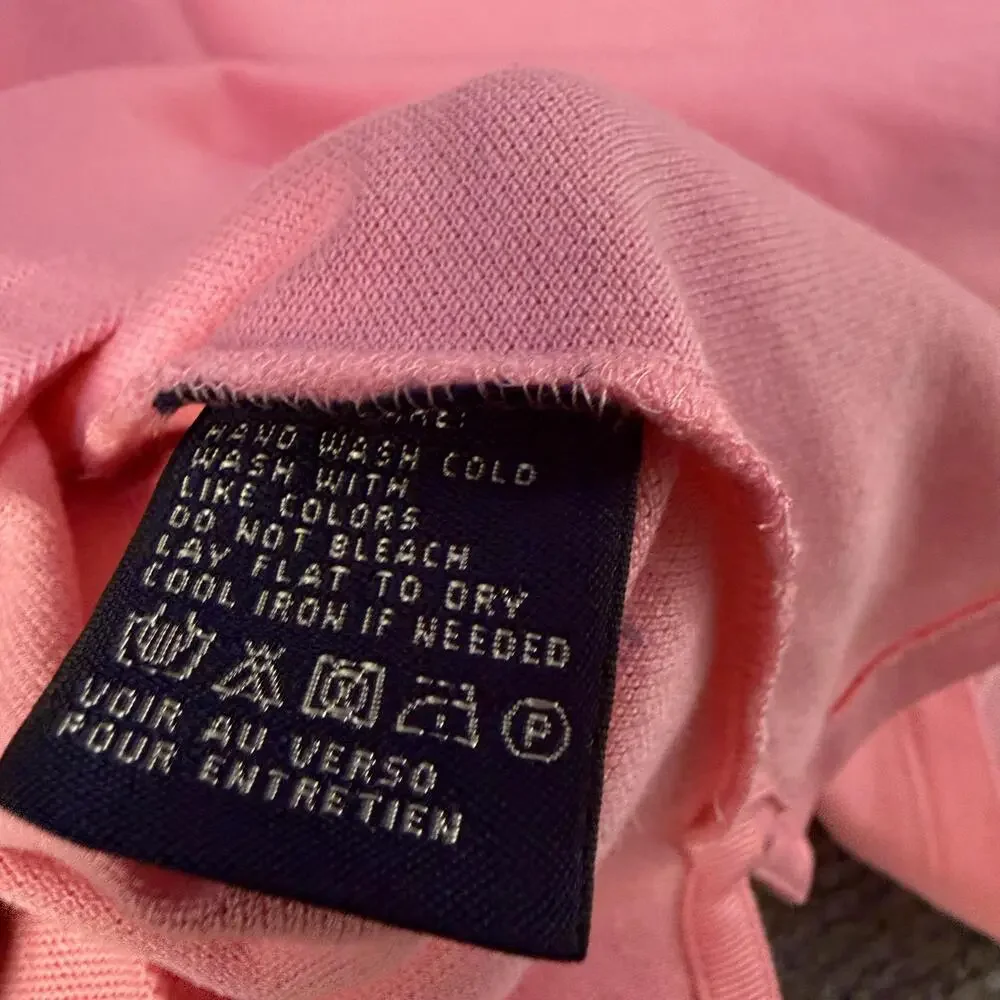 Ralph Lauren Golf Polo Shirt Mens XL Pink Classic Golf Fit Cascata Logo Short